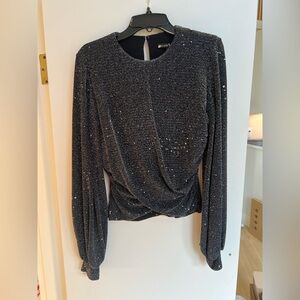 Black Halo Sparkling Black Blouse